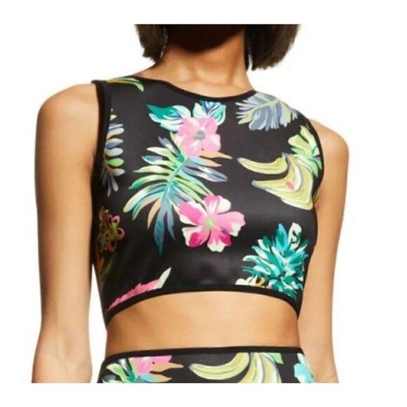 Le Superbe Womens Size Medium Top It Off Tank Tropical Floral Hawaiian Print NWT - Picture 3 of 3